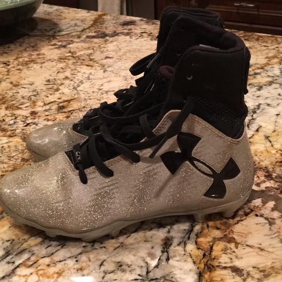 glitter football cleats